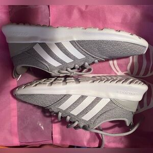 Womens Heather Grey Adidas Athletic Shoes, Size 7- NWOT